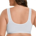 thumbnail image 3 of Bra - Comfortable Front Button Wireless Shaping Bra, No Underwire Front Closure Bras for Older Women White 38, 3 of 4