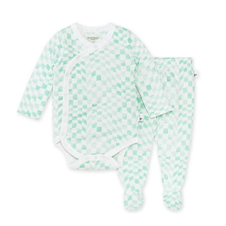 Burt's Bees Baby Organic Cotton Baby Boy Bodysuit & Footed Pant Set, Sizes Newborn-6/9 Months