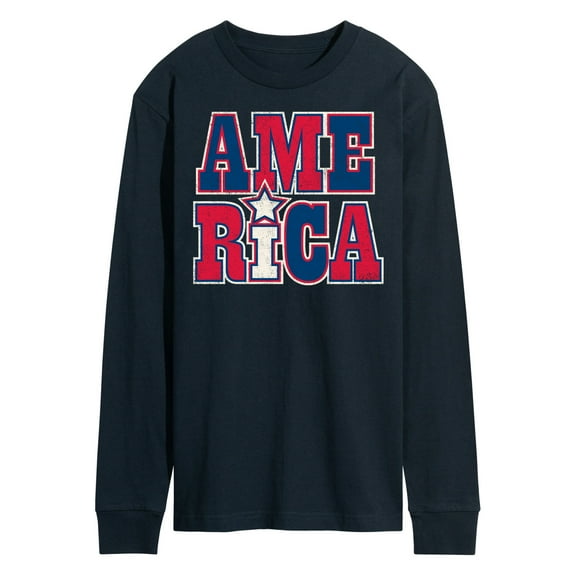 Instant Message - America Stacked - Men's Long Sleeve T-Shirt