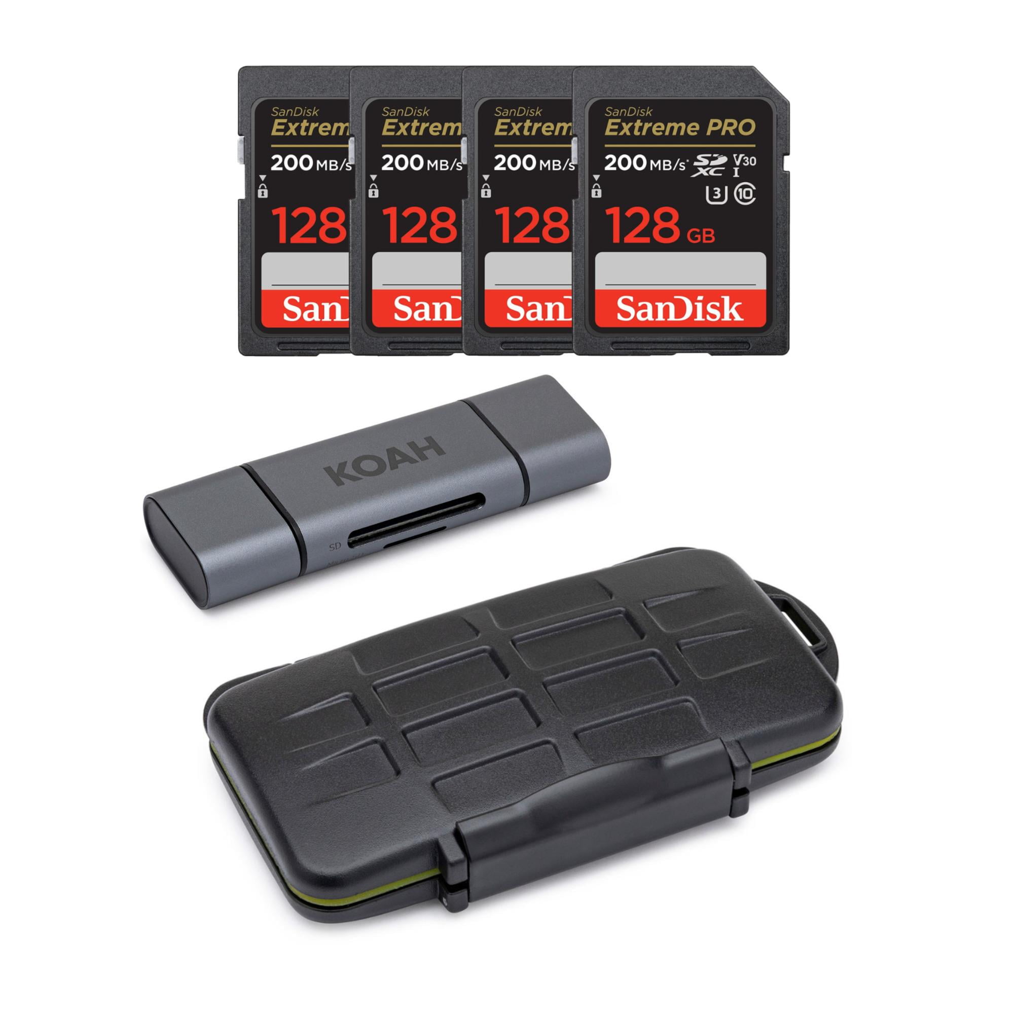 SanDisk Extreme PRO 128GB SDXC UHS-I Memory Card, 200MB/s, 2-pack