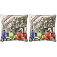 thumbnail image 2 of SAFAVIEH Vienna Printed Pattern Pillow, 18" x 18", Multi/Beige, Set of 2, 2 of 4