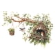 thumbnail image 4 of 2 piezas Pegatinas de pared Fondos de pantalla decorativos Ramas y nido de pájaros decoración del hogar Murales de arte de pared para la sala de estar, 4 of 9