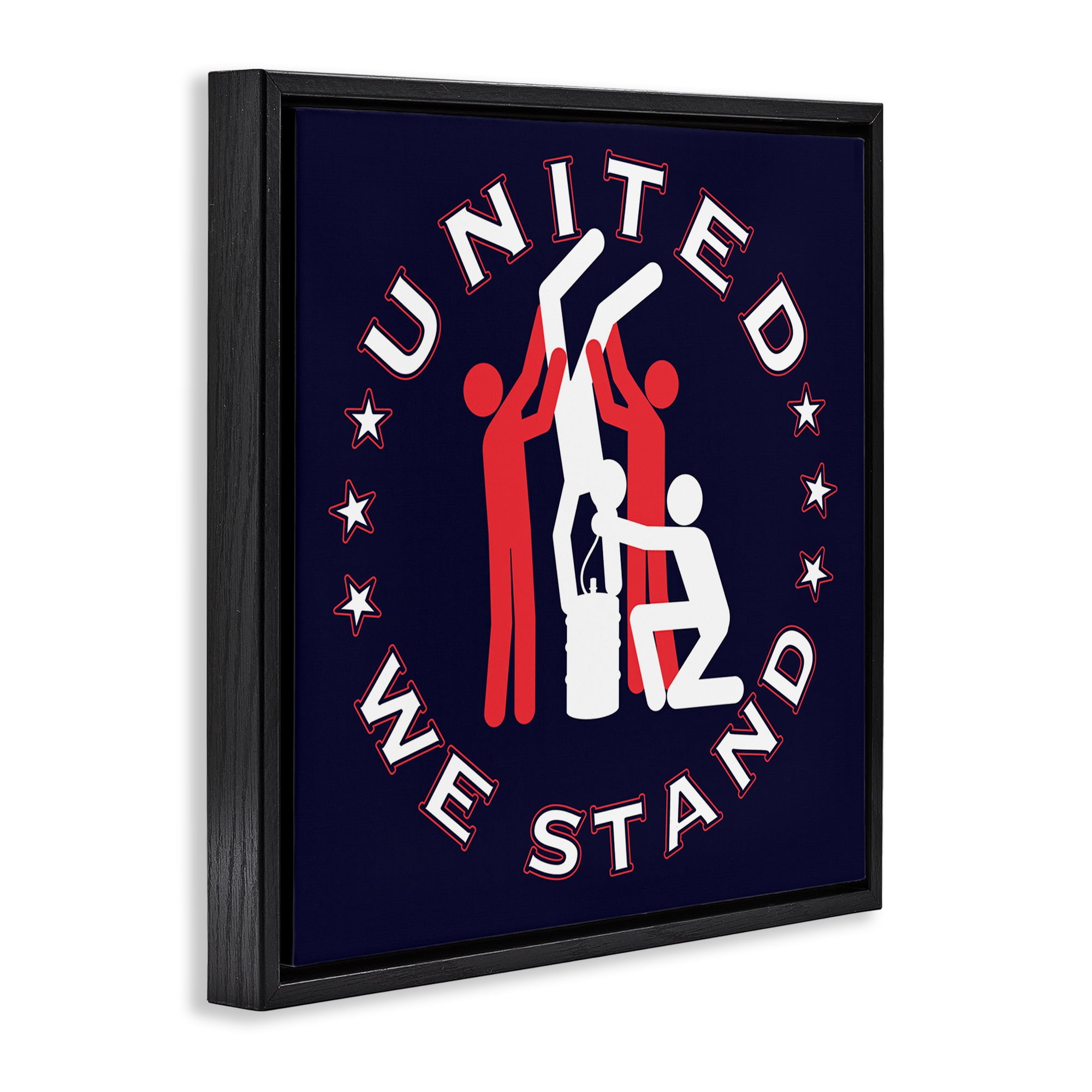 Stupell Industries Funny Keg Stand Novelty & Humor Painting Black Floater Framed Canvas Art Print Wall Art, 18 x 18