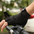 thumbnail image 4 of Guantes Deportivos Antisudor Antideslizantes Ciclismo Transpirable Medio Dedo ( XL Negro, 4 of 5