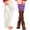 Light Purple+Beige, variant on 2 Pairs Winter Leg Warmers Thigh High Socks Over Knee Footless Socks Knitted Long Boot Cuffs Topper Socks for Women (27.5 inches)