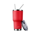 thumbnail image 2 of TERMO 30 OZ DE ACERO INOXIDABLE CON POPOTE Y CEPILLO COLOR ROJO, 2 of 8