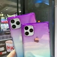 thumbnail image 3 of Square Case,Clear Case Cute Gradient Slim Silicone Transparent Reinforced Corners TPU Cushion Cover Case(iPhone 7/8plus), 3 of 6