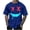 Blue, variant on WREESH Halloween T-Shirts Summer Fashion Casual Men's Round Neck Printed T-Shirt Top Black