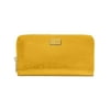 DKNY Women's Yellow Faux Leather Strapless Zip Around Wallet