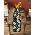 thumbnail image 5 of Flower Leaf Table Runner 60 Inches, Summer Botanicals Blossom Floral Plant Bed Runner Dresser Scarves Tabletop for Indoor Outdoor Parties/Ceremony/Banquet, 13" x 60", 5 of 8
