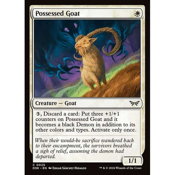 MtG Duskmourn: House of Horror Common Possessed Goat #25