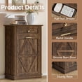 thumbnail image 3 of LEHOME Tilt-Out Trash Can Cabinet, 10 Gallon Laundry Hamper Cabinets with Drawers, for Kitchen, Dining Room and Living Room (Brown, 1 Piece), 3 of 7