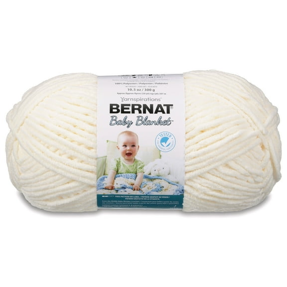 Bernat Baby Blanket Big Ball Yarn-Vanilla