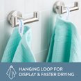 thumbnail image 4 of TOWN & COUNTRY BASICS 4-Piece Waffle Woven Terry Stripe Hand Towel Set, 20"x30", 100% Cotton, Quick Dry, Aqua, 4 of 8