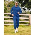 thumbnail image 5 of COOFANDY Men's Tracksuit 2 Piece Hoodie Sweatsuit Sets Casual Athletic Jogging Suits Waffle Plaid Jacquard Outfits, 5 of 10