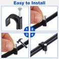 thumbnail image 4 of Unique Bargains Cable Clips Set, 5/6/8/10mm Plastic Clip with High-Carbon Steel Nails Set, Black, 4 of 6