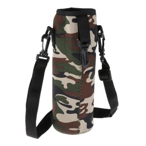 2x Funda de neopreno para botella de agua - Soporte portátil para enfriador de botellas con correa ajustable para el hombro para botella de cerveza, d Zulema Funda de botella de agua deportiva