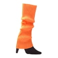 thumbnail image 1 of ITFABS Women Leg Warmers, Solid Color/Rainbow Stretch Knitted High Socks, 1 of 9