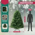 thumbnail image 3 of 6.5ft Christmas Tree with Lights, Prelit with Foot Pedal, 1197 Branch Tips, 450 Warm Lights and Metal Stand, Aritificial Christmas Tree by Homestock, 3 of 8
