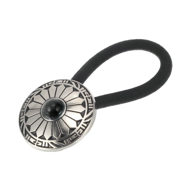 Accesorio de moda para el cabello con botón único para niños 1 pieza tono negro y plateado