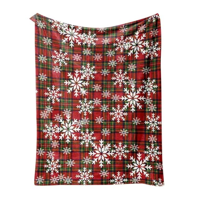 Manta de franela navideña con estampado de elementos navideños para el sofá de la siesta del dormitorio