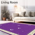 thumbnail image 2 of ODIKA 2'x3' Machine Washable Non-Slip Area Rug, Elegant Moonlight Symphony Enchanted Dream High Traffic Rug with Pad, Purple, 700277, 2 of 8