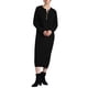 thumbnail image 1 of Vestido de punto para mujeres INSPIRE CHIC de manga larga con botones y cuello redondo, vestido midi de suéter negro S, 1 of 1