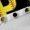 thumbnail image 4 of Manfei Children Teens Personalized Initial P Blackout Curtains Set of 2 (52x84 Each),Graffiti Splash Window Curtains,Sport Baseball Curtains and Drapes,Super Cozy Room Decor, 4 of 6