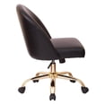 thumbnail image 4 of Pemberly Row Mid Back Office Chair in Black PU with Gold Finish Base, 4 of 4