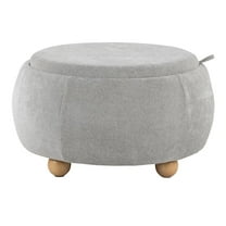 LumiSource Tray Pouf Storage Ottoman