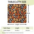 thumbnail image 2 of Halloween Pumpkins Bats and Spider Webs Square Fitted Tablecloth with Elastic Edge,Square Table Cover,Washable Elastic Table Cover for Home Kitchen Party Decor 34"x34", 2 of 6