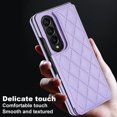 thumbnail image 3 of Allytech Case Compatible with Samsung Galaxy Z Fold4 with Card Slots, Slim Thin Luxury PU Leather Shockproof Double Buckle Kickstand Case for Samsung Galaxy Z Fold4 - Purple, 3 of 8