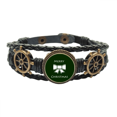 thumbnail image 1 of Navidad arcos caballeros Pulsera marina tejida en cuero, 1 of 4
