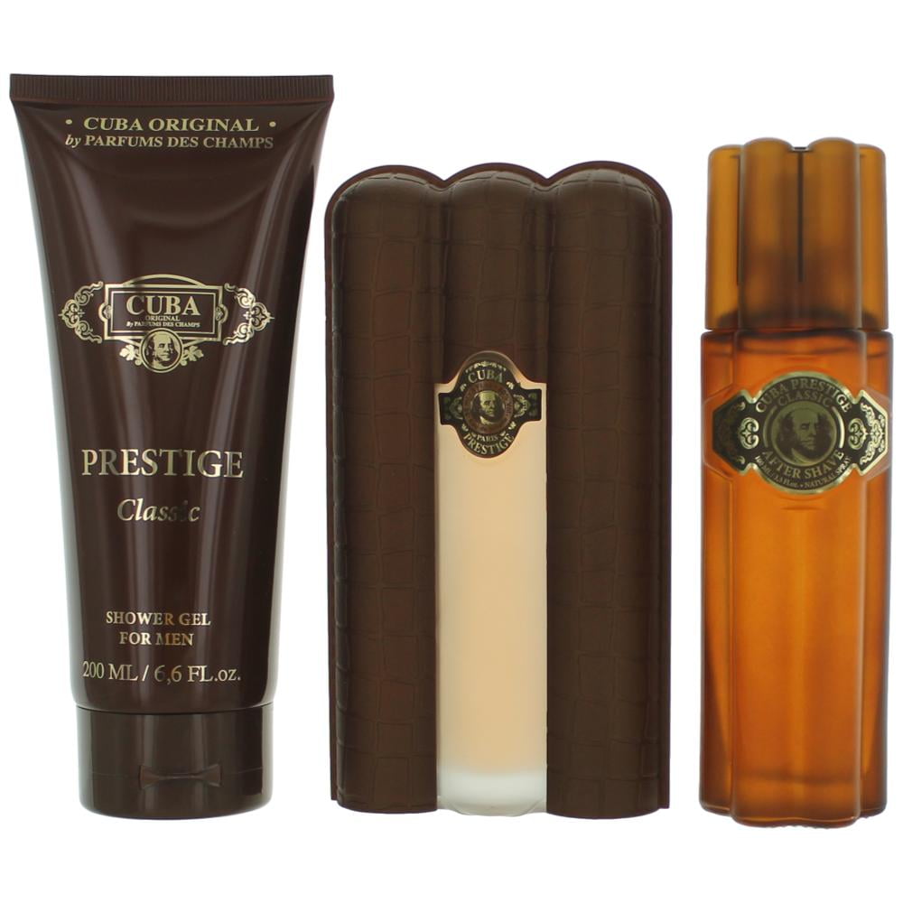 Cuba Prestige Classic by Cuba, 3 Piece Gift Set for Men