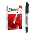 thumbnail image 1 of 12 Marcador Permanente Sharpie Doble Punta Color Negro, 1 of 4