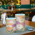 thumbnail image 3 of Yayeee Flameless Candles with Remote Flickering Battery Operated Multi Color Changing, Abstract Floral, 3 of 7