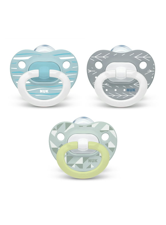 NUK Orthodontic Pacifier, 3-Pack, 18-36 Months, Assorted Colors