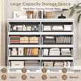 thumbnail image 3 of White 8-Drawer Dresser for Bedroom, 47.2" Wide High Gloss Lacquer Chest of Drawers, Modern Handleless Storage Cabinet with Deep Drawers, Modern Dresser for TV Stand, Living Room Office, Hallway, 3 of 8
