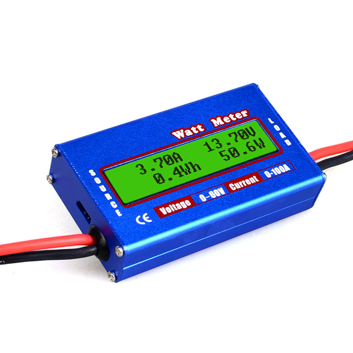 Digital LCD 60V/100A DC Watt Power Volt Amp RC Battery Analyzer Amp Watt Meter