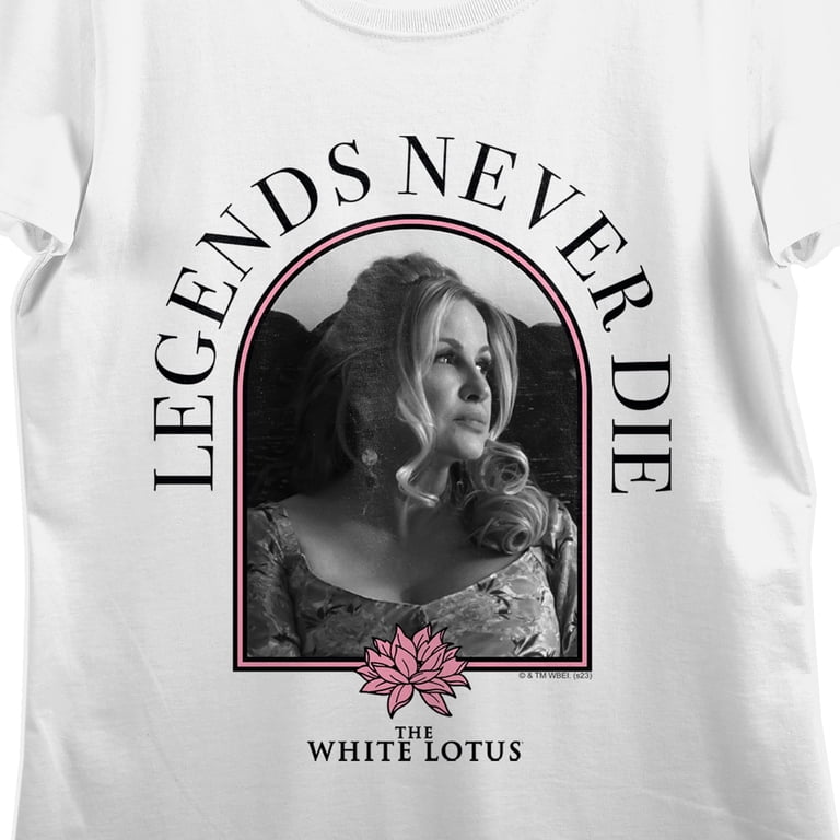 White Lotus Legends Never Die Crew Neck Short Sleeve Women's White