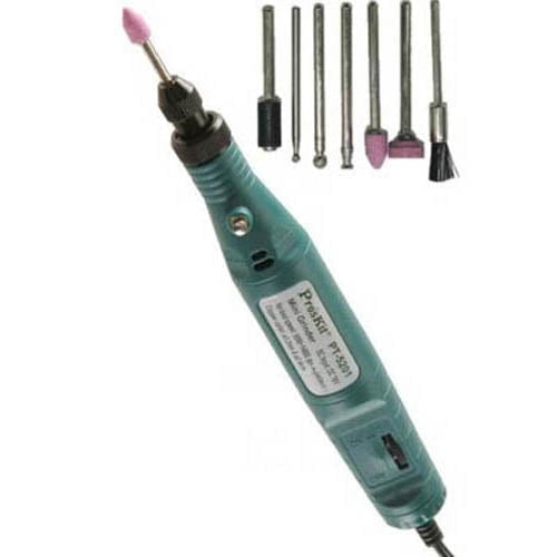 PT-5201A - MINI Meuleuse DREMEL avec BITS 12 Pcs/ensemble Assorti