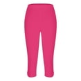 thumbnail image 4 of XIYON Womens Leggings Women Beach Pants Casual Exercise Stretch Hollow Cropped Calf Length Pants Soft Comfortable, 4 of 5