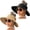 khaki+black, variant on Wide Brim Ponytail Packable Foldable UPF 50+ Floppy Straw Sun Visor Hat for Beach Travel Outdoor, Beige, Women's, 2 Pack