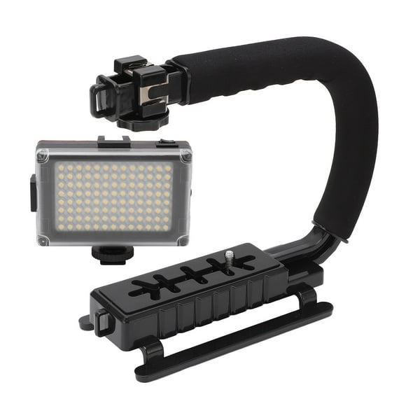 DV Bracket Stabilizer Kit, 96 High Brightness LED C Shaped Practical Video Stabilizing Handle Grip Stable Soft For Micro Movies For Video Recording