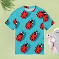thumbnail image 4 of Ladybug Pattern Print-2 Women's T-Shirt Short Sleeve T Shirts Tops Tee Ladies Loose T, 4 of 6