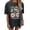Dark Gray, variant on Womens Athletic Tops Women's Graphic Print Casual Round Neck Short Sleeve Tee Sunflower Positivity Tshirt Everyday Comfort Oversized Floral Top Spring Summer Outfits Blue L