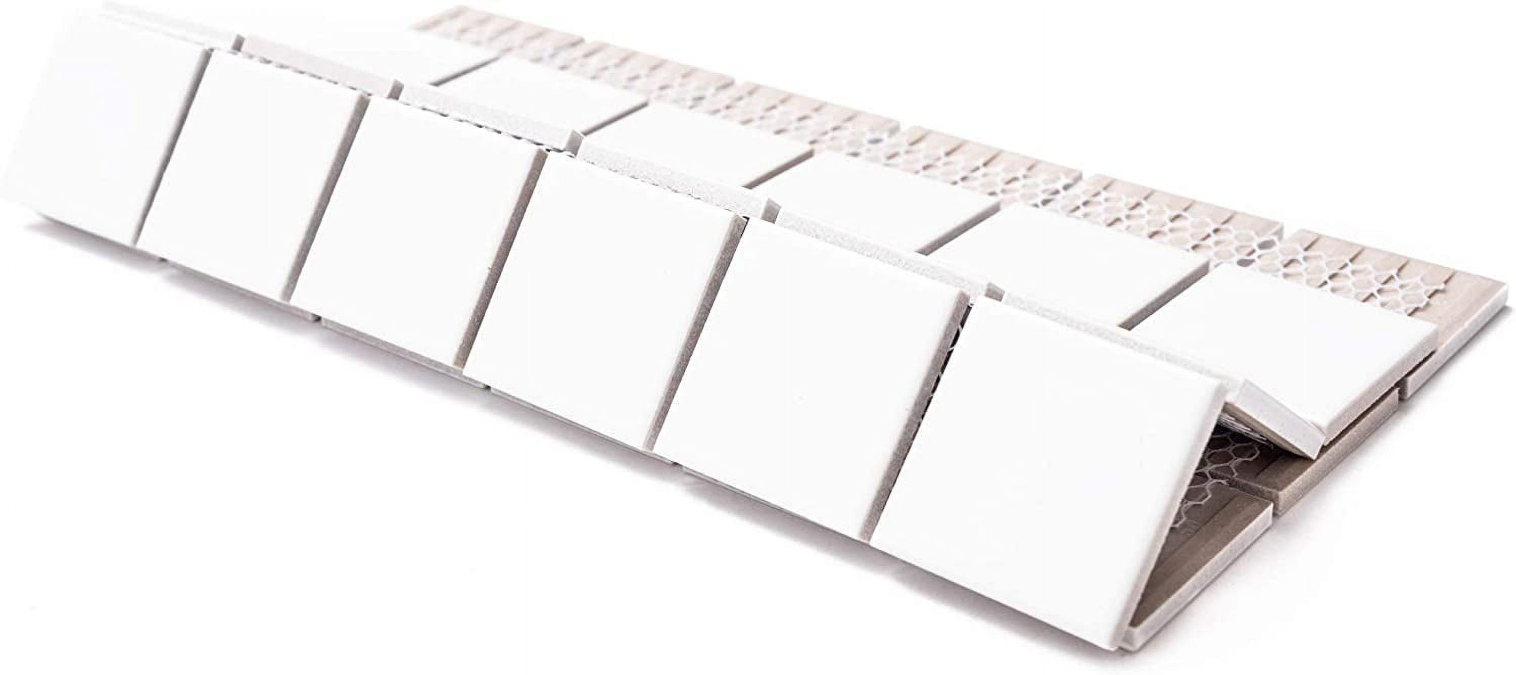 The Tile Life Cube 12" x 12" White Matte Porcelain Mosaic Floor and Wall Tile 11-Piece