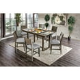 thumbnail image 7 of Miekor Furniture Contemporary Gray 1pc Counter Height Dining Table Solid wood Center Support Beam Table Dining Room Furniture 23652, 7 of 7
