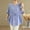 B_ Blue, variant on Olyvenn Stylish Women Cotton Linen Tops Puff Short Sleeve Solid Color Pleated V Neck Shirts Casual Loose Fit Babydoll Blouse Black L