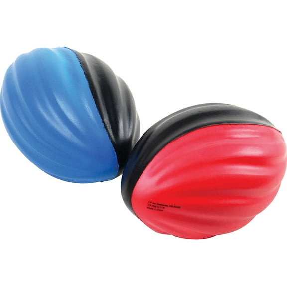 US Toy GS900 PU Foam Spiral Footballs - Red & Black, Blue & Black